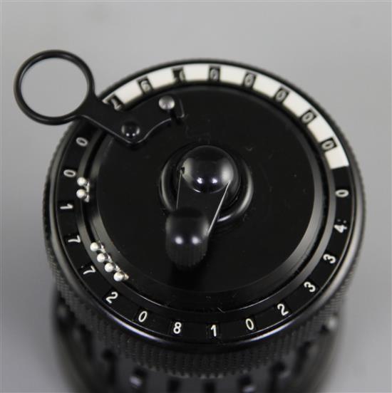 A Contina Ltd Curta Mechanical Calculator, calculator height 4.5in.